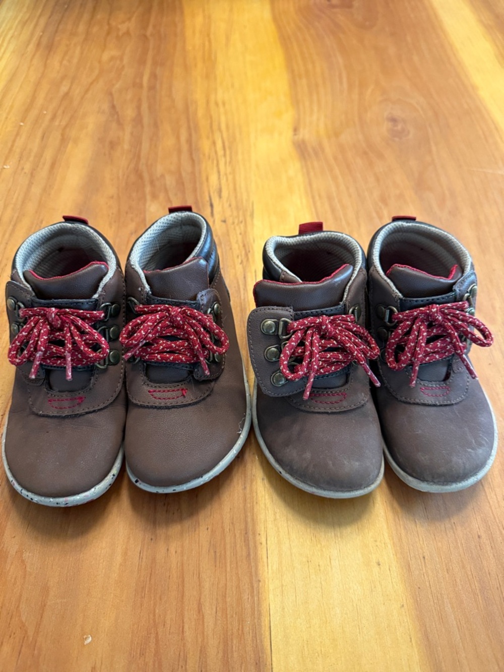 Merrell Brown Kids' Hiking Boots with Red Laces